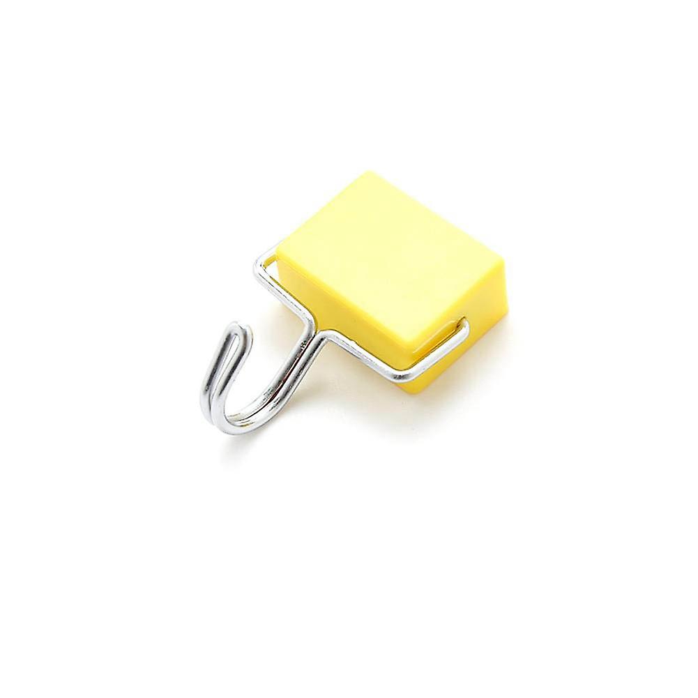 Wall Magnet Hook Refrigerator Washing Machine Magnetic Storage Rack Hooks(Yellow)