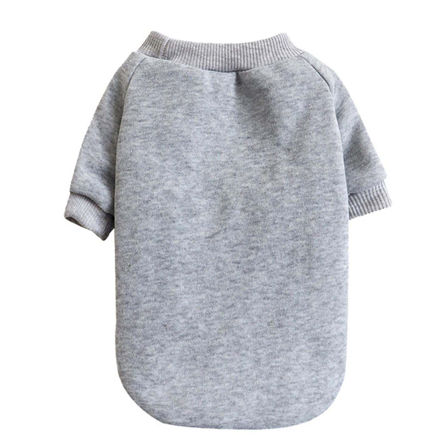 ZHOUBA Pet Sweater Round Neck Solid Color Thickening Cat Dog Knitwear Sweater for Autumn