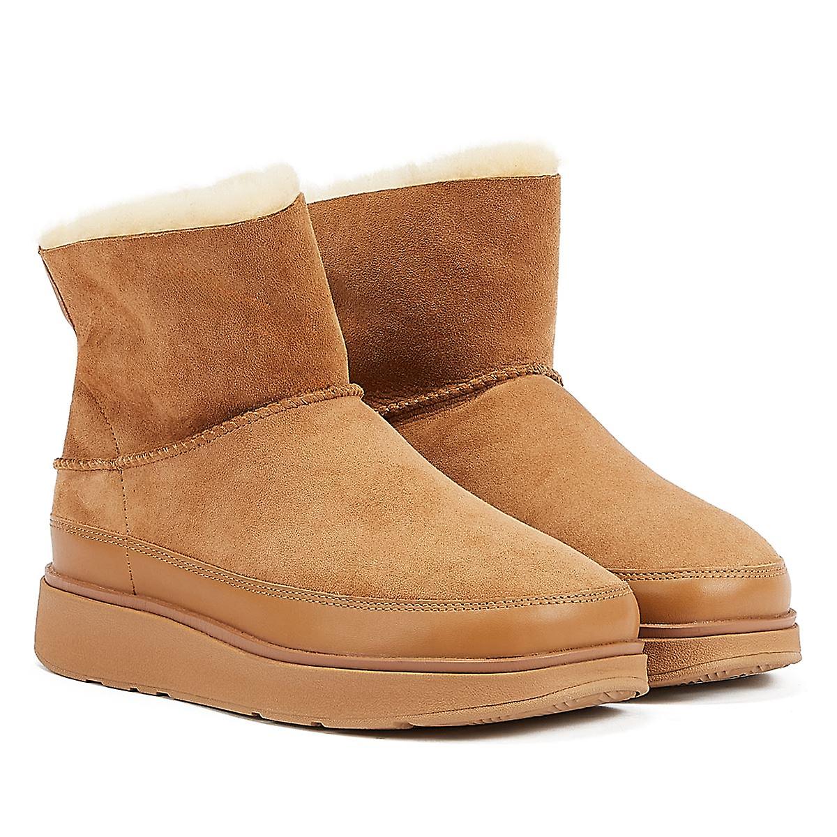 FitFlop Shearling Damen Hellbraune Stiefel