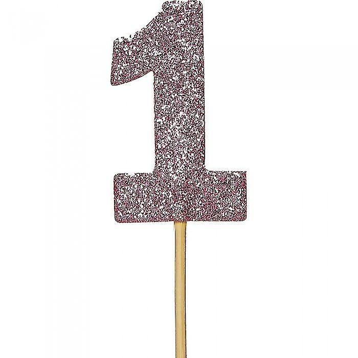 Anniversary House Glitter 1st Birthday Cake Topper (Pack of 12)