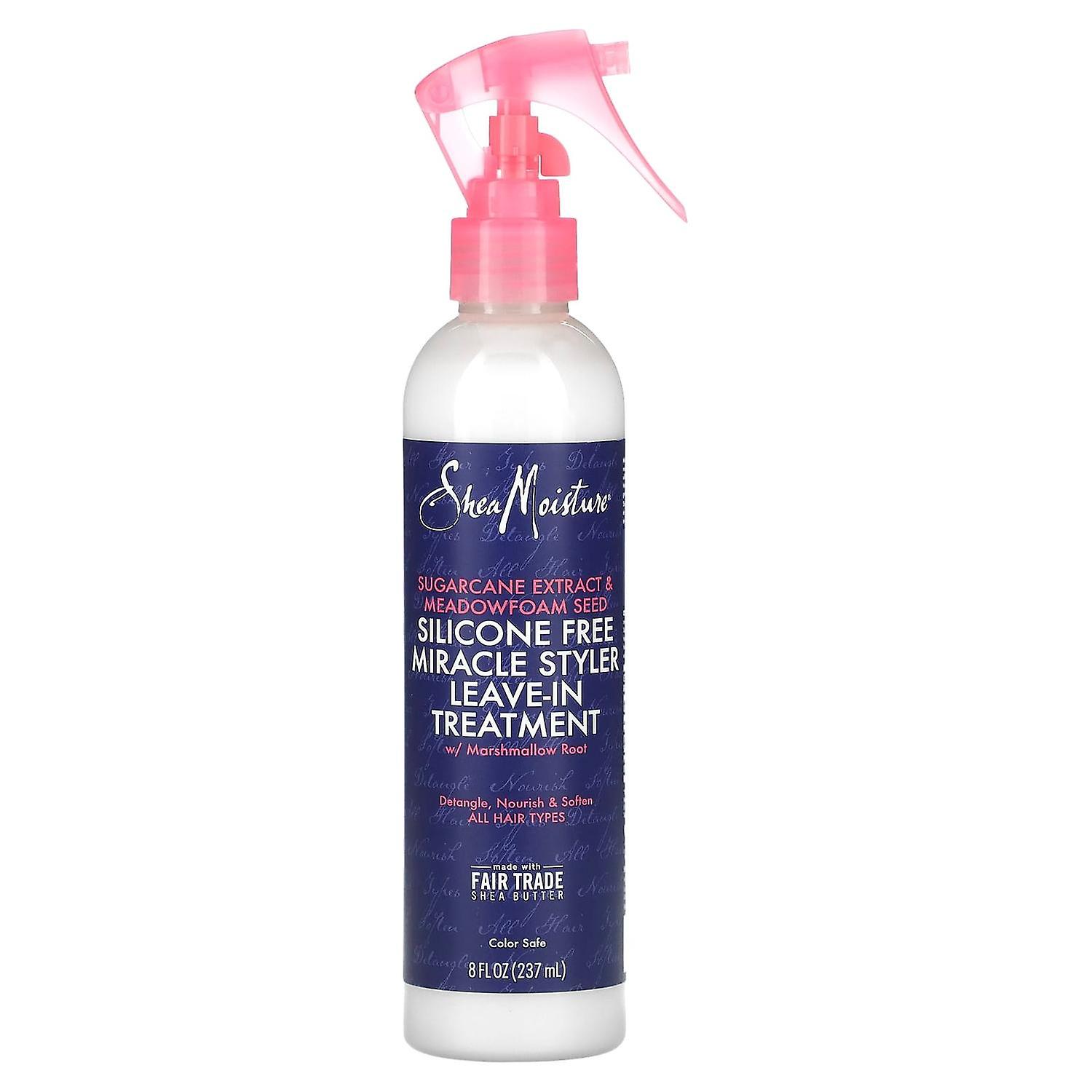 SheaMoisture, Silicon Free Miracle Styler Leave-In Treatment, Sugarcane Extract & Meadowfoam Seed, 8
