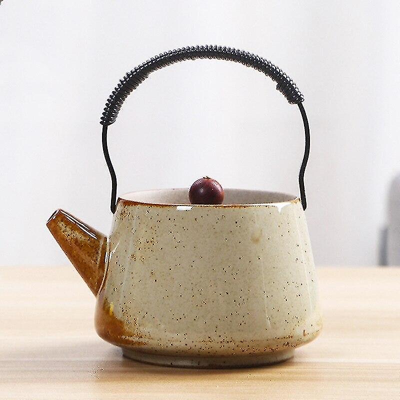 Coffee Tea Sets Stoneware Loop Handled Teapot Teapot Ceramic Home Single Teapot Retro Nostalgic Japanese Kung Fu