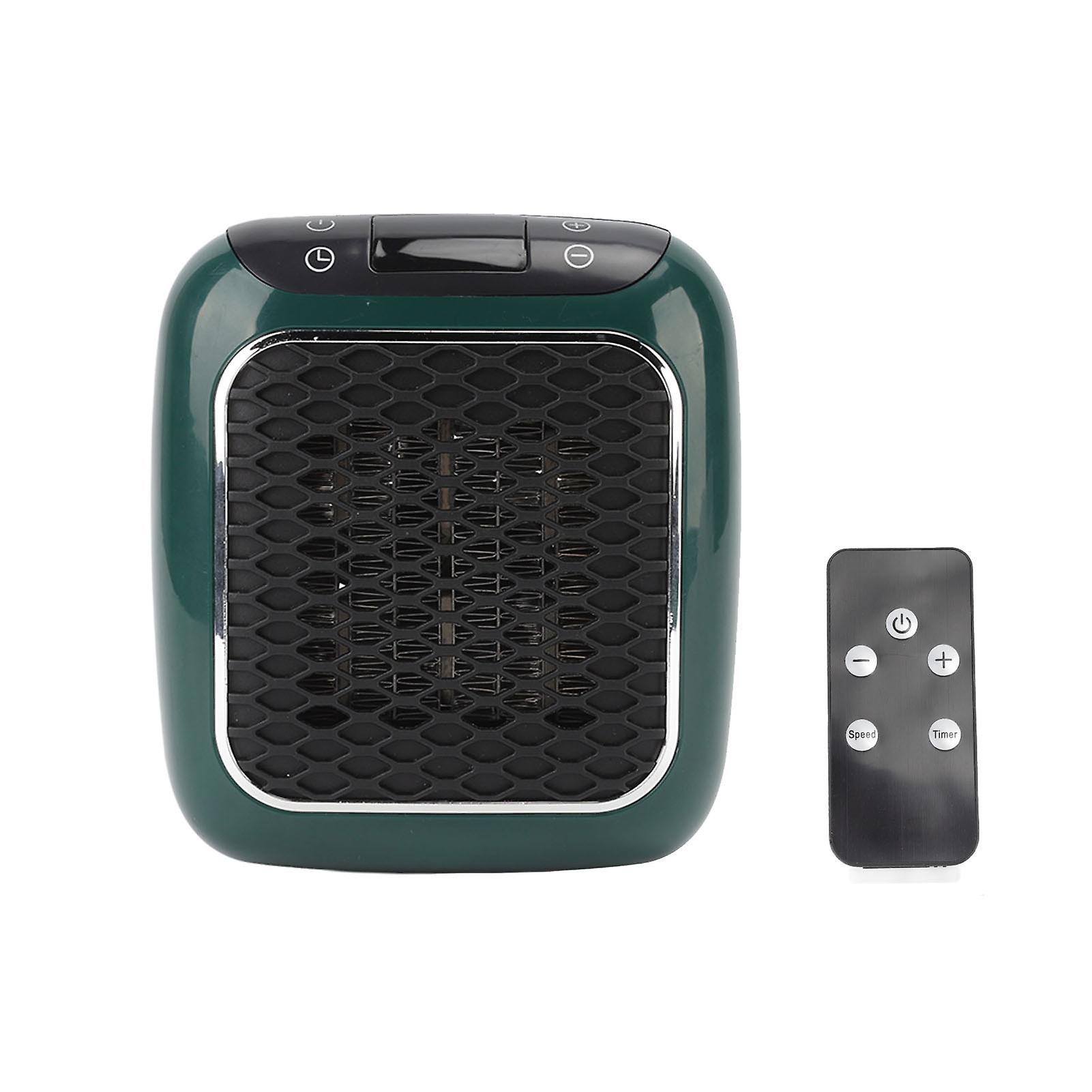 Wall Mounted Mini Space Saving Heater with Adjustable Thermostat - Constant Temperature, EU Plug 220V (Green)