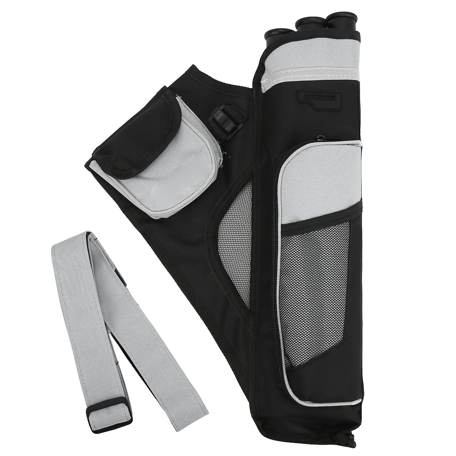 Arrow Holder Archery Arrow Storage Bag High Capacity with Waist Belt for Hunting ShootingGray