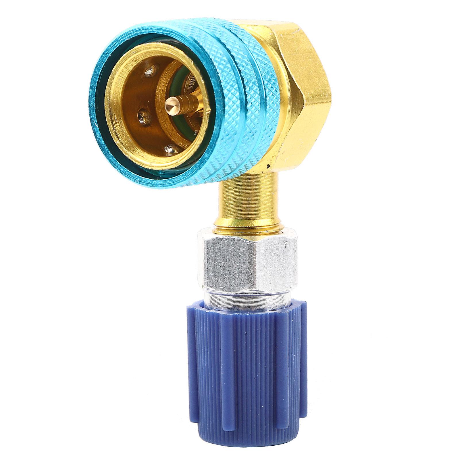 Air Conditioner Quick Coupler R1234YF to R134A Auto Air Conditioning Refrigerant Coupling Right Angle Simple Liquid Connection AC Quick Coupler