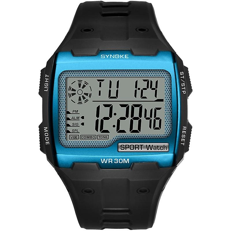 Square Screen Sports Electronic Watch Men's Luminous Waterproof Multi-Function Watch Thermometer