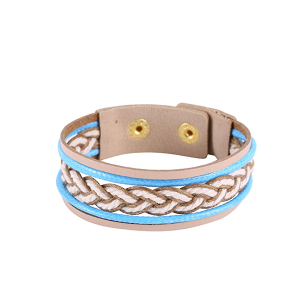 Bangle,Handmade,Weaving,Women Bracelet,Sky Blue