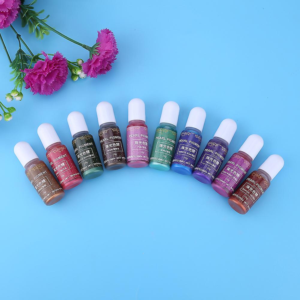 10 Colors 10g Epoxy UV Resin Coloring Dye Colorant Pigment DIY Art Crafts (#B)