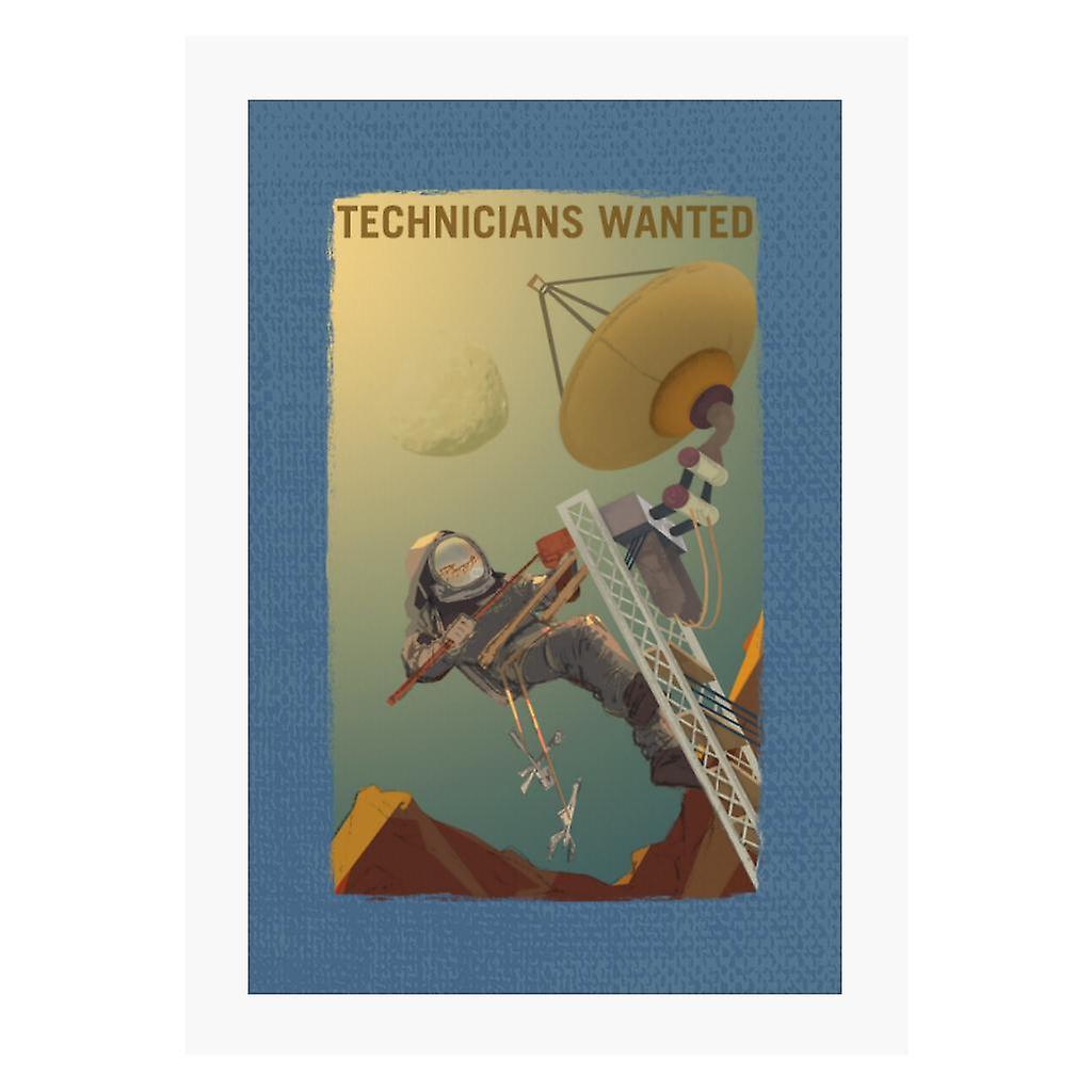 NASA Technicians Wanted A4 Print