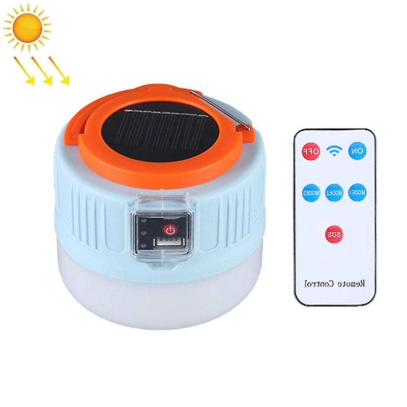 Solar Camping Light, Style: 508 Remote Control (Blue Orange) 508 Remote Control (Blue Orange)