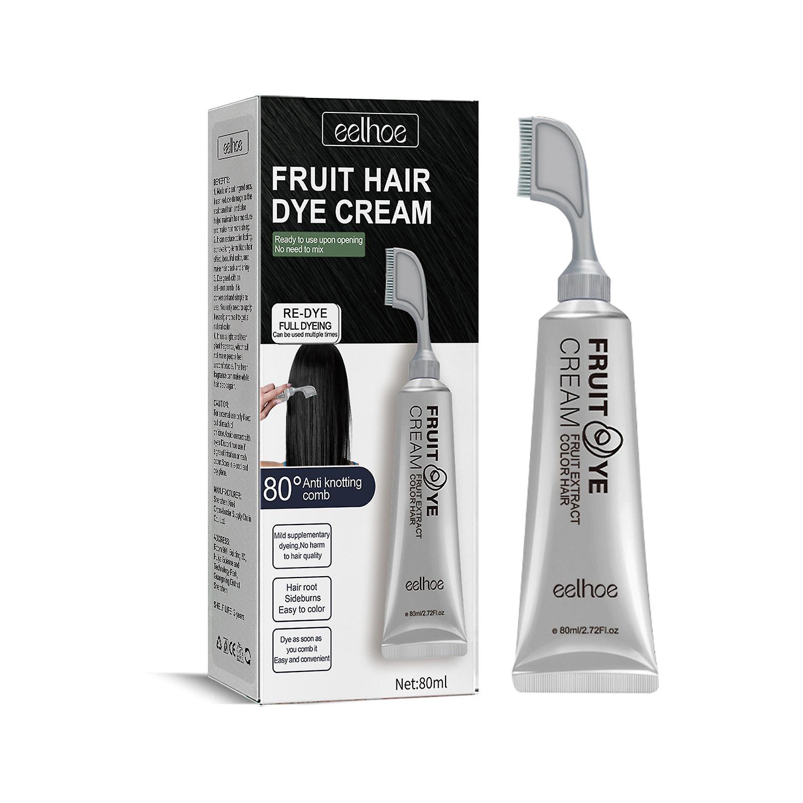 Fruit Vegetable Hair dye is natural, gentle and long-lasting, does not damage the scalp and easily coloring the dark Hair dye