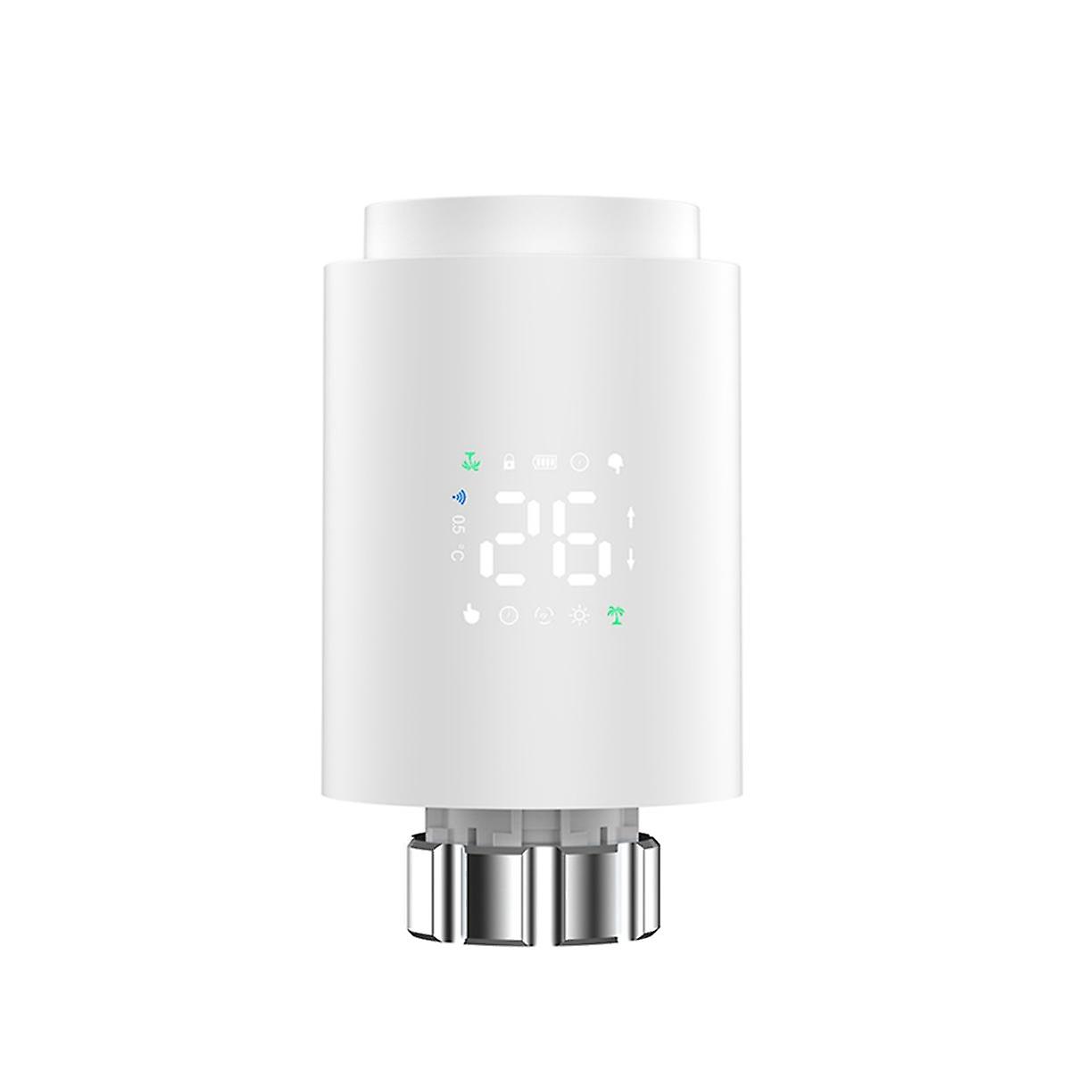 Tuya Smart ZigBee Radiator Actuator TRV Programmable Thermostatic Radiator Valve App Remote White