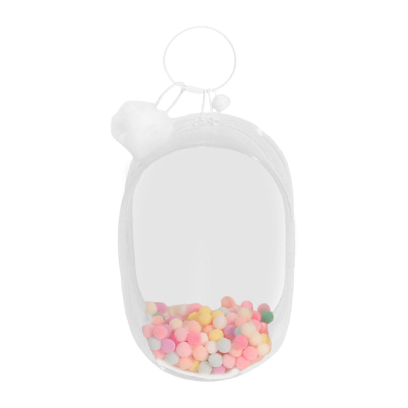 Utomhus dockväska Bärbar Dammtät liten docka förvaringsväska för 15/18cm dockor vit med boll