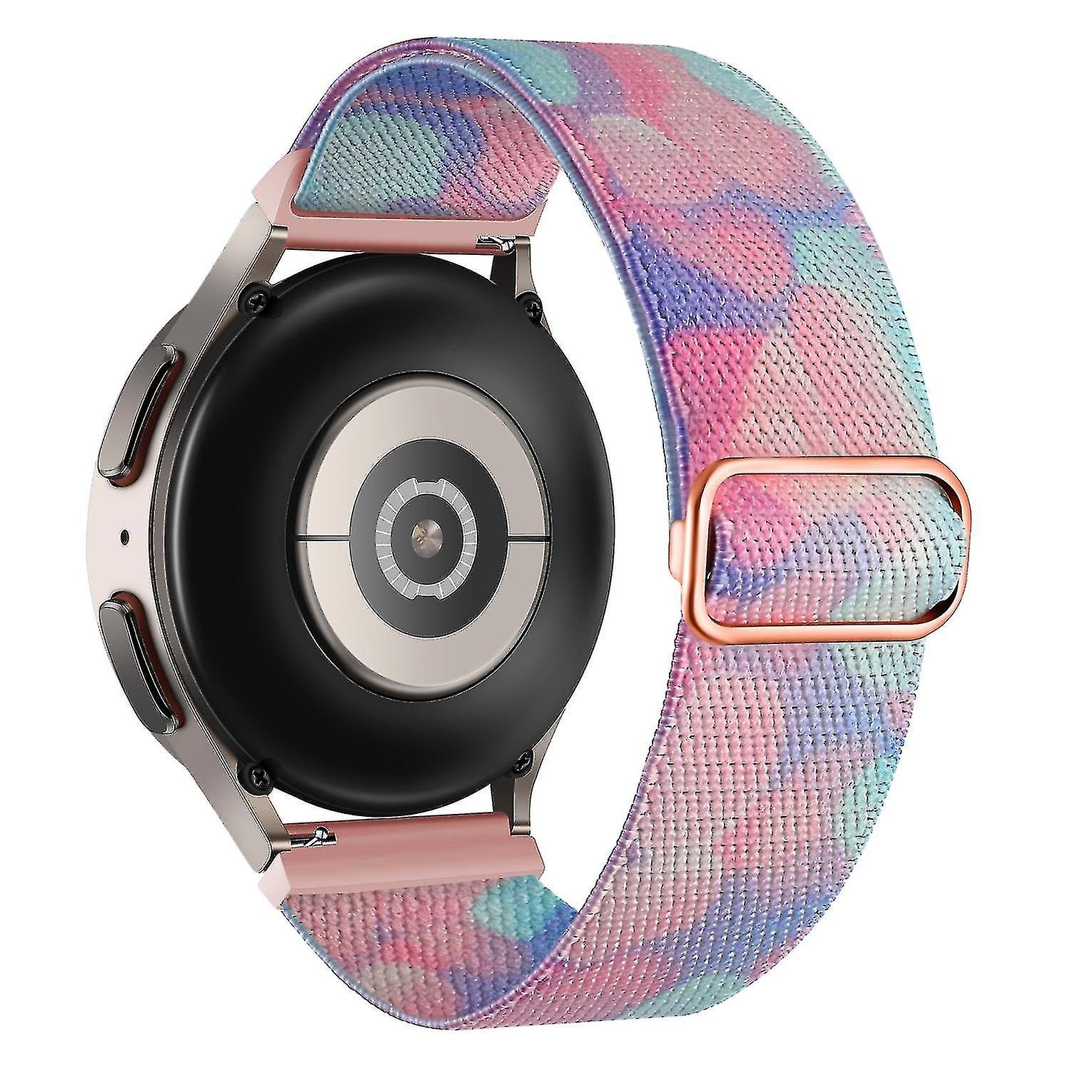 Nylon Watch Band for Coros Pace 2/Apex 42mm,20mm Pattern Braided Loop Strap - Aqueous Fluid