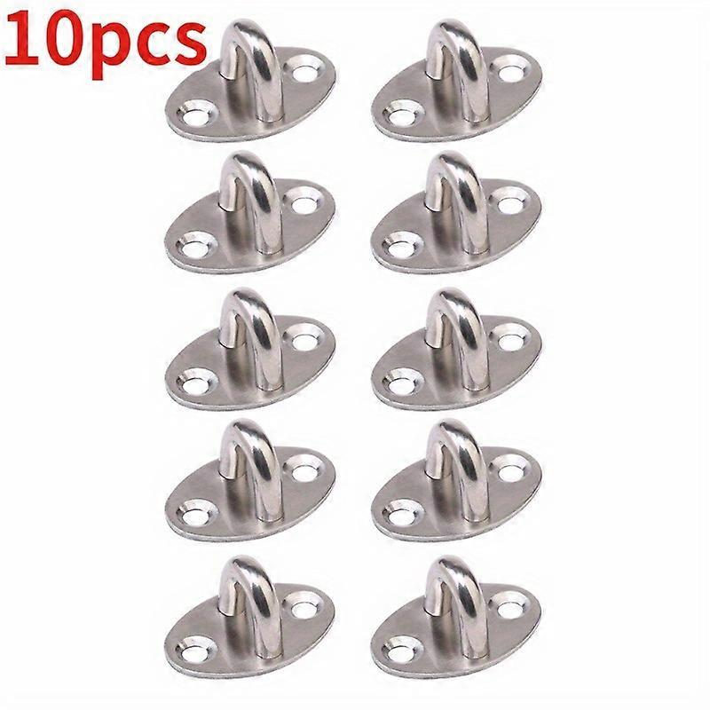 10pcs Hook Ceiling Swing Eye Plate U Ring Staple Boat Hooks Pad Suspension Brackets Chair Hanging Kit