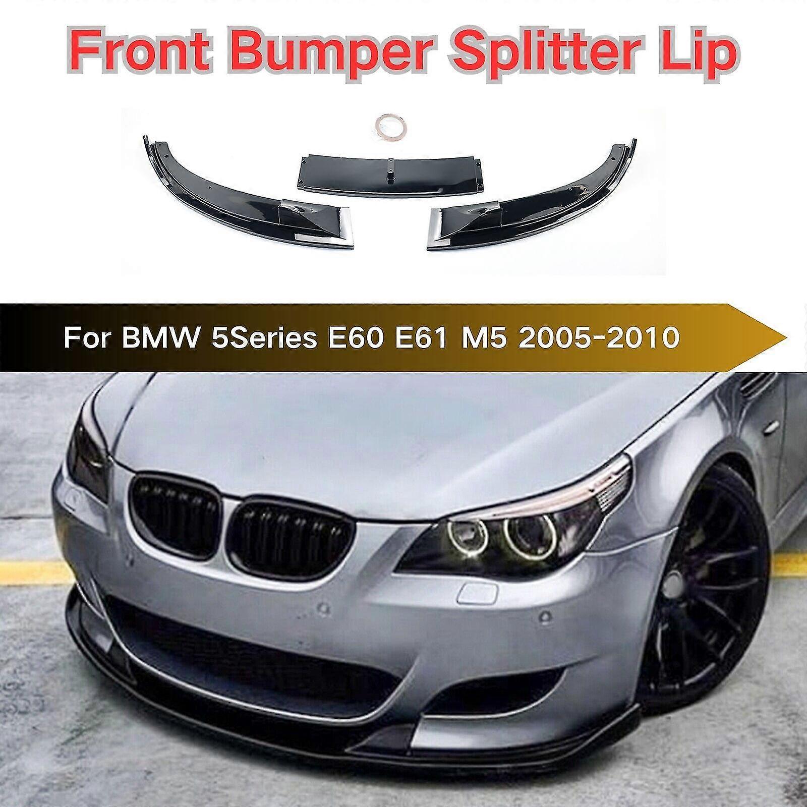 עבור BMW סדרה 5 E60 E61 M5 2005-2010 מפצל פגוש קדמי שפתיים אביזרים לרכב שחור מבריק ספוילר מפצל מגן דיפיוזר