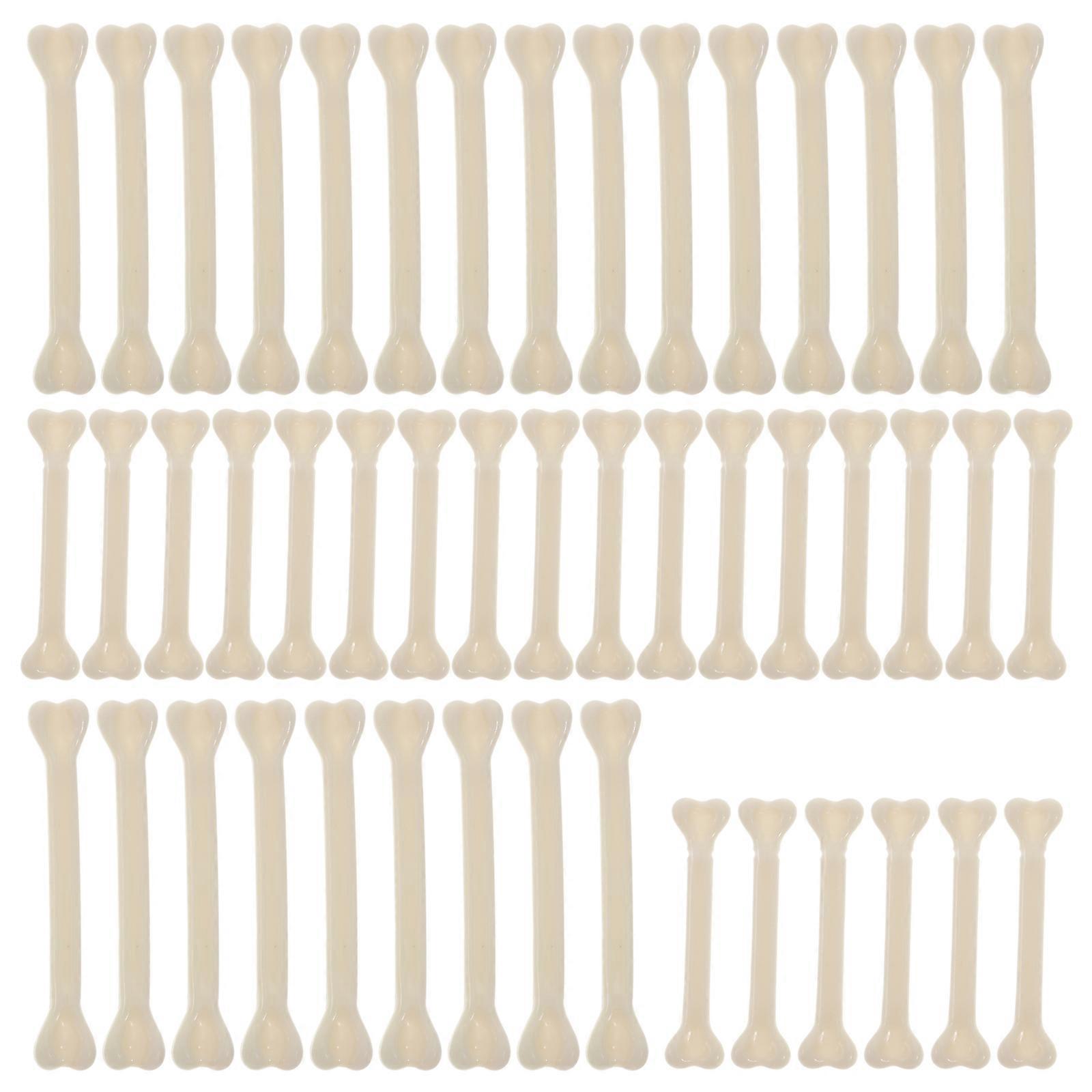 48pcs Fake Bones Plastic Bones Artificial White Bones Halloween Fake Plastic Bones