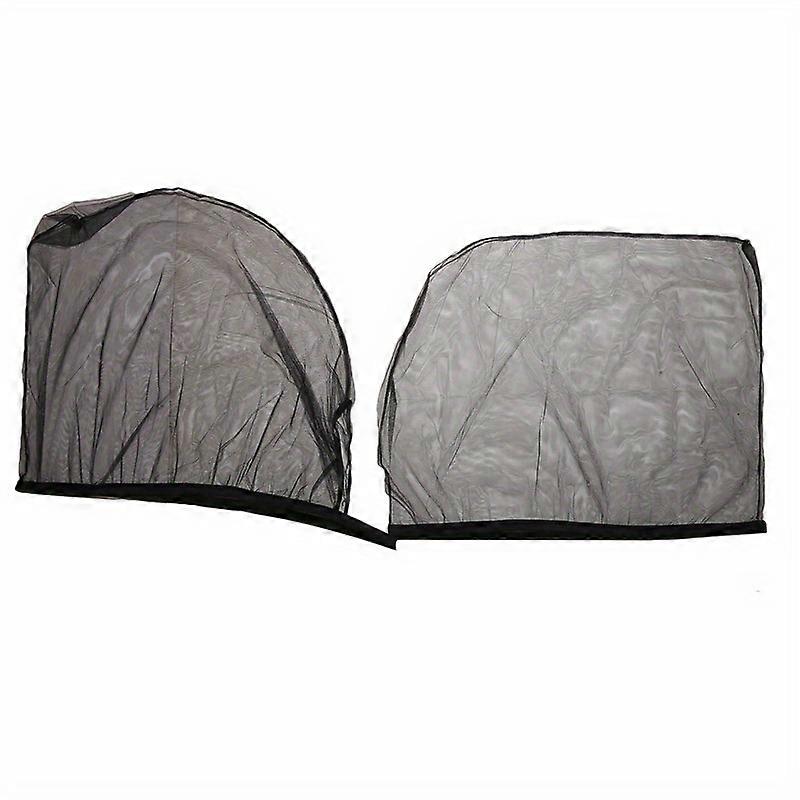 4-Piece Black Suv Car Window Screen Set - Sunshade, Mosquito-Proof, Breathable Mesh For Front & Rear Windows