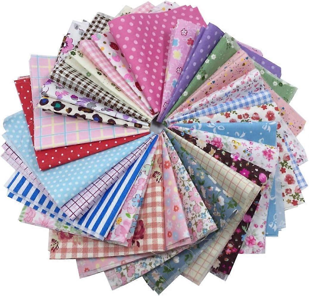 Pre Cut Assorted Colours Cotton Printed Fabric Patchwork Fabric Patchwork Sewing Fabric Patchwork Flower Dots DIY Sewing Quilting Handmade Craft