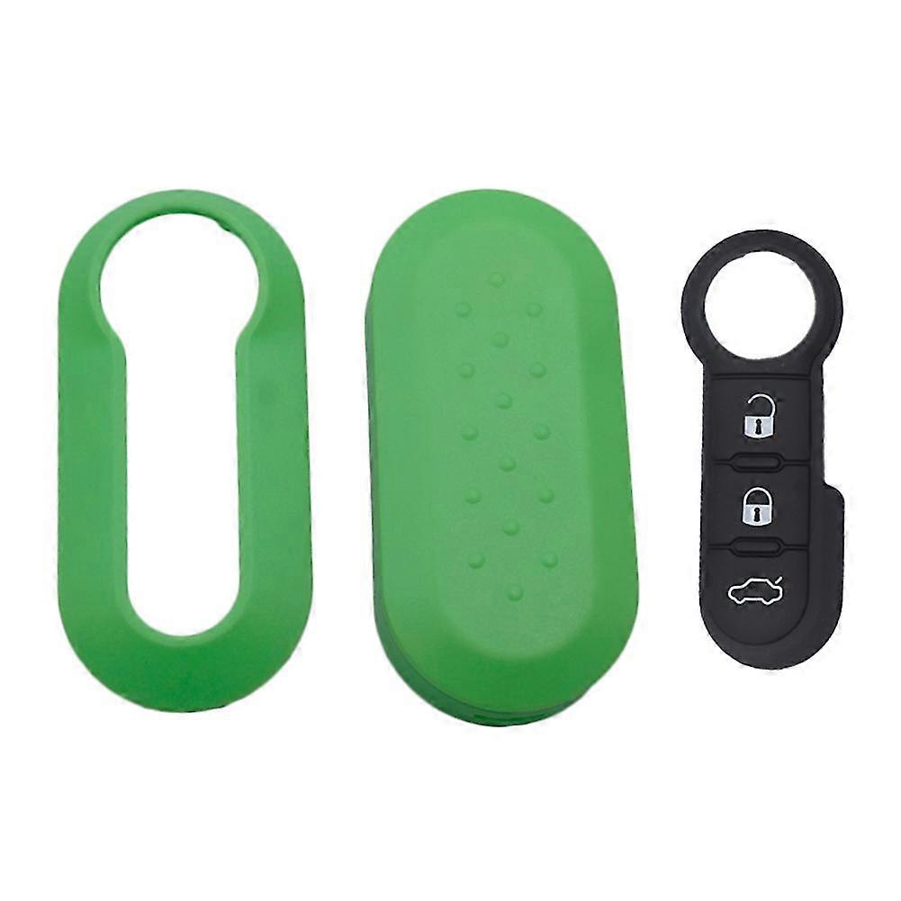 3 Button Remote Car Key Shell Case pentru Fiat 500 Panda Punto Bravo Înlocuire Plastic Key Case Cauciuc Button Pad Car Accesorii