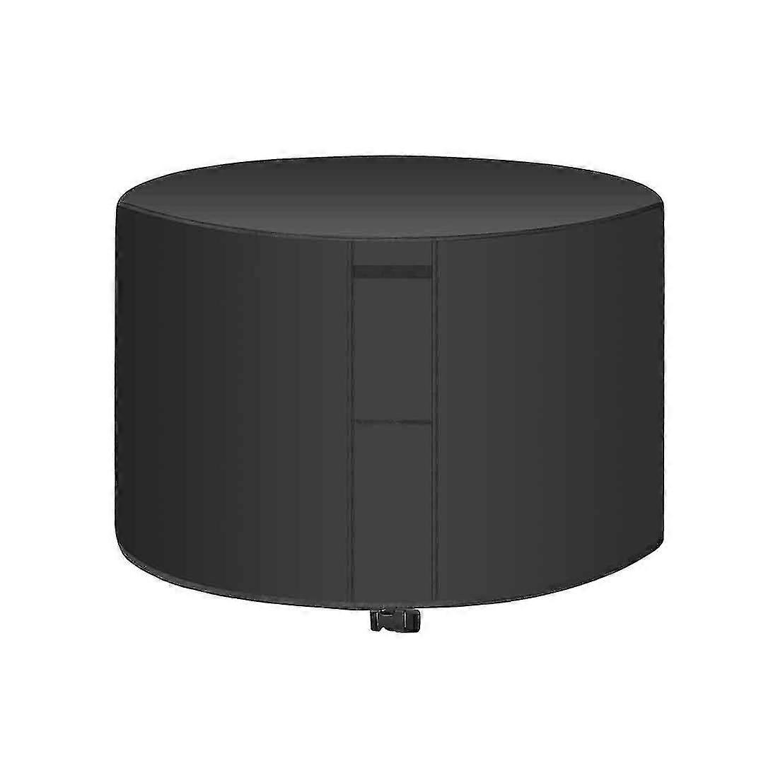 アップグレードされたヘビーデューティ420dオックスフォードラウンドガーデンラタン家具カバー防水屋内屋外円形テーブルプロテクトセット巾着バックルエアV