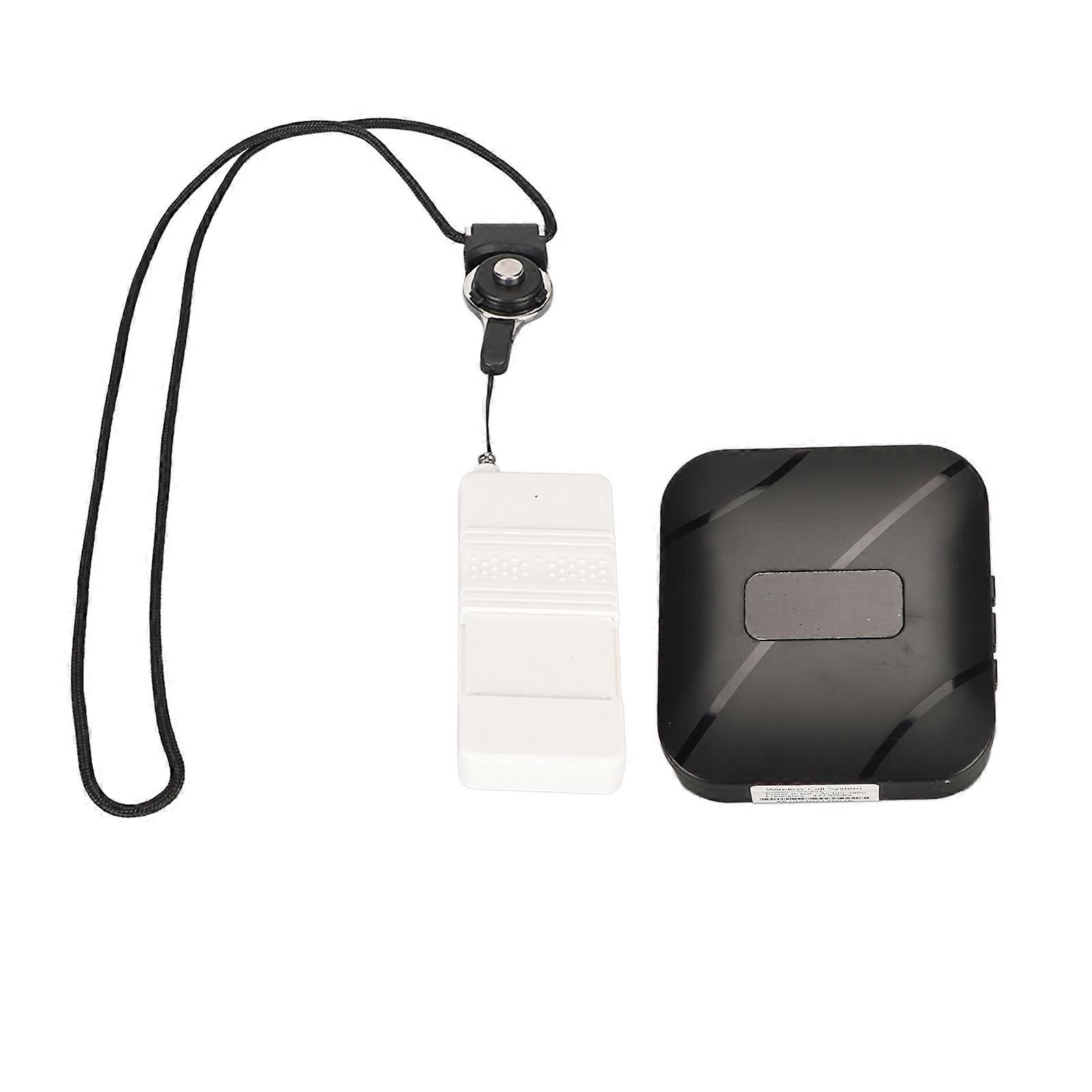 Patient Pager System 1 Transmitter 1 Receiver 4 Volume Level LED Light Wireless Calling System for Family 100?240V US Plug