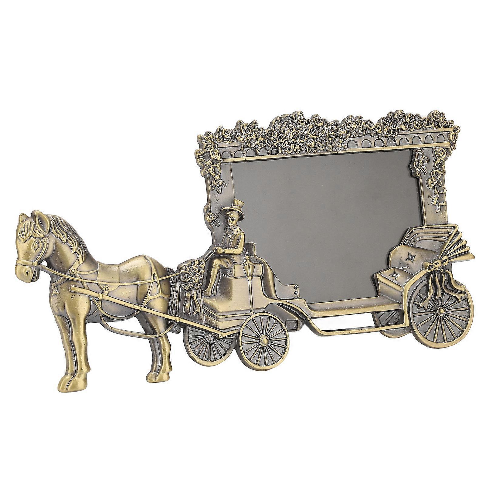 Pet Memorial Picture Frame Retro Carriage Style 6x4in Vertical Photo Frame with Easel