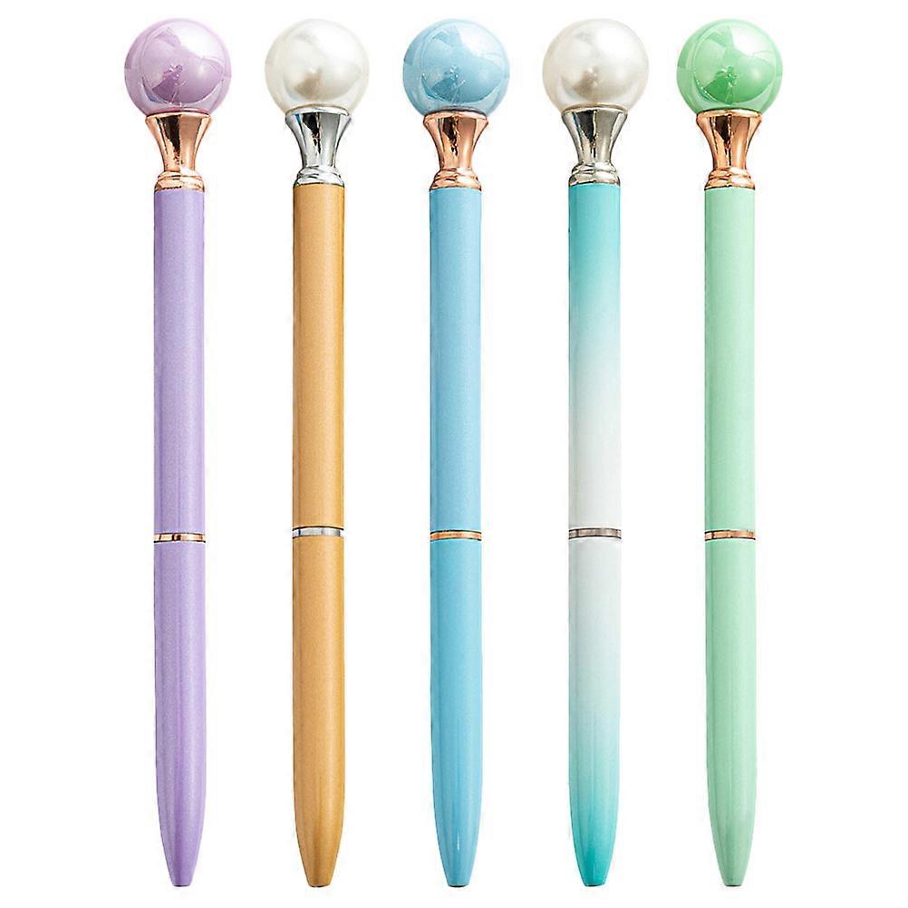 5pcs Practical Ballpoint Pens Multi-use Ballpoint Pens Spin Type Pens Ballpoint Pens