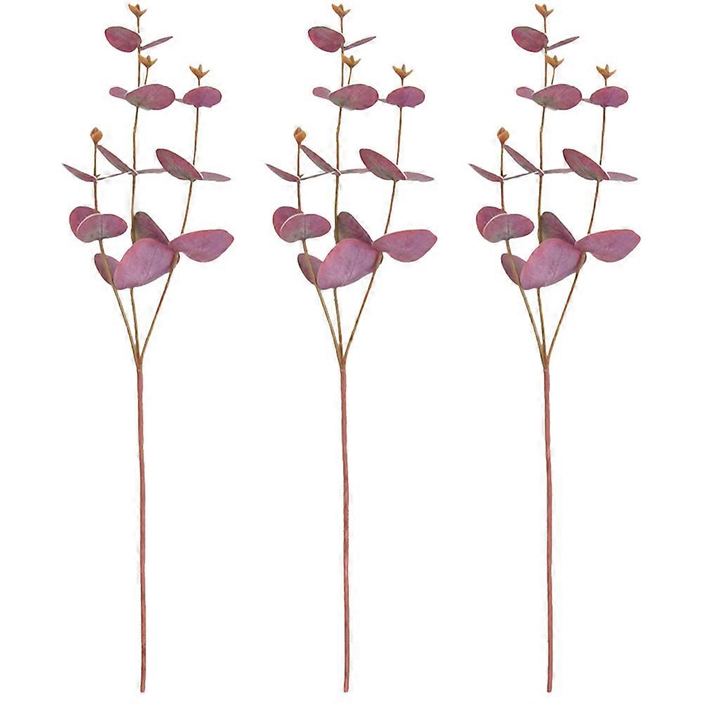 3pcs Artificial Eucalyptus Stems Wedding Eucalyptus Leaves Fake Eucalyptus Stems Decors