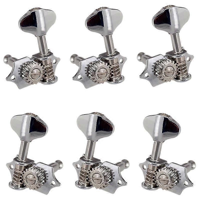 3l3r 6pcs 1:18 Guitar String Tuning Pegs Tuner Machine Heads Knobs Tuning Keys For Acoustic Or Elec