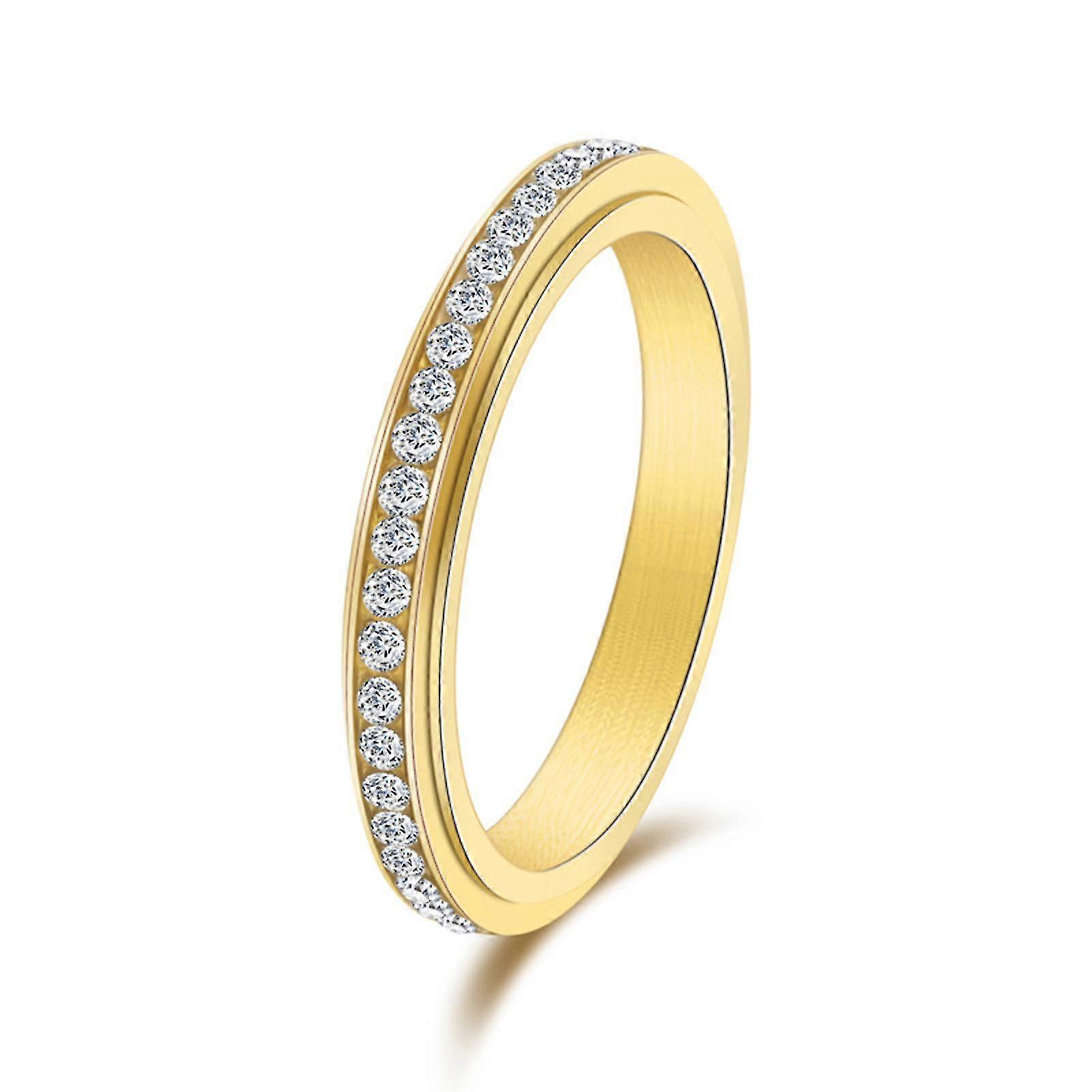 Bague en acier inoxydable Bague de luxe Bague de mode minimaliste pour anniversaire Saint-Valentin