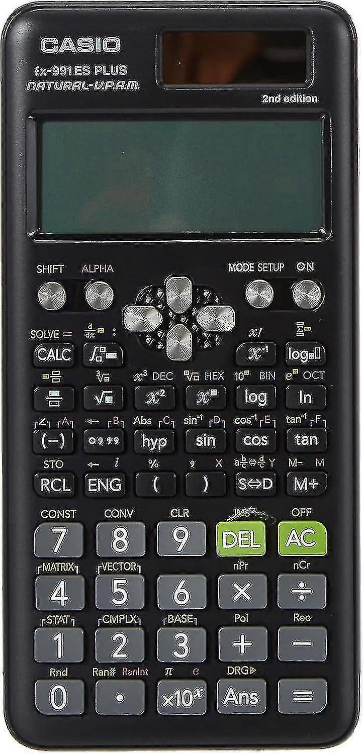 Casio Fx-991es Plus 2 Επιστημονική αριθμομηχανή με 417 λειτουργίες και οθόνη, φυσική