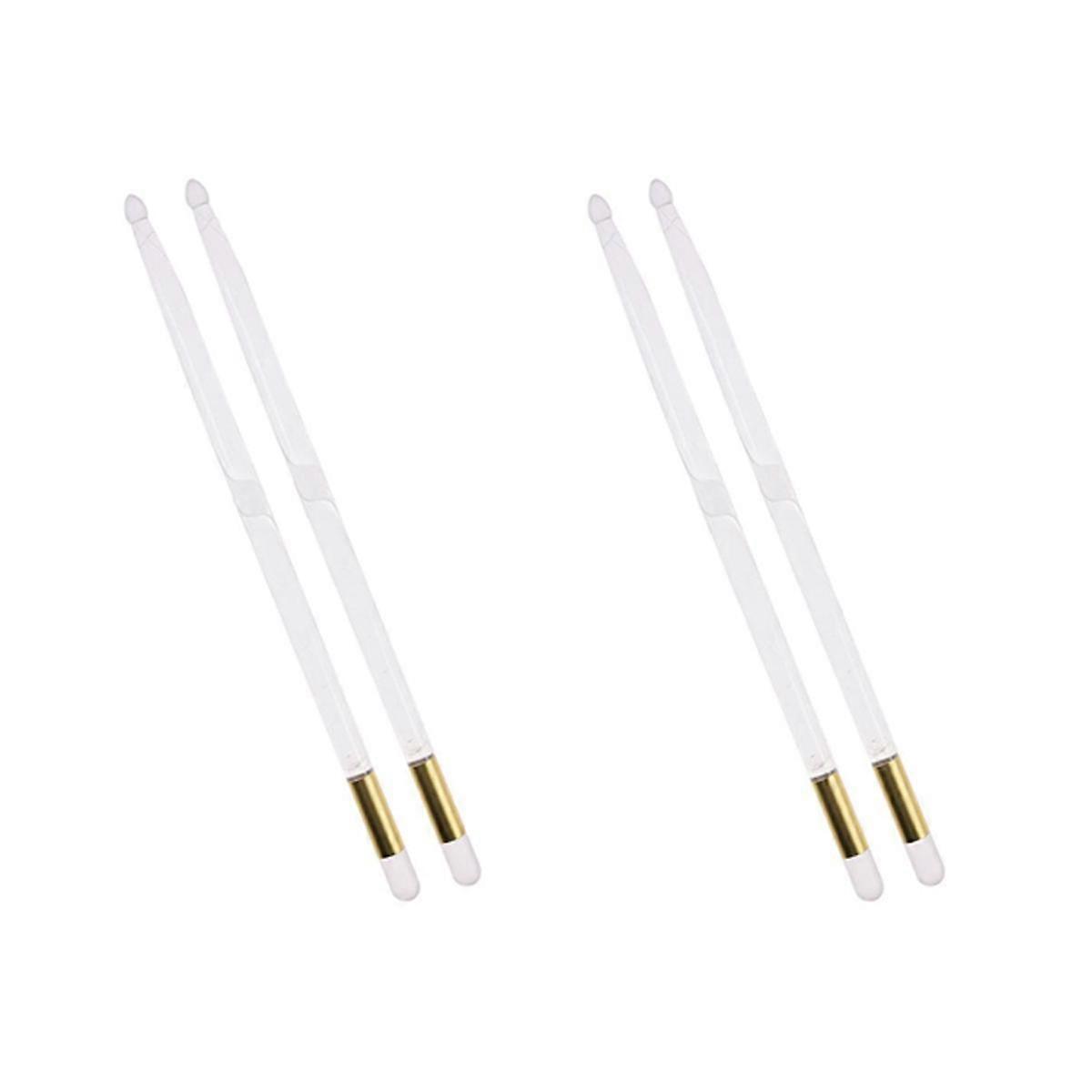 4x 5A Acrylic Luminous Drum Stick Bright LED Light Up Drumsticks Jazz Drumsticks in the Dark Stage