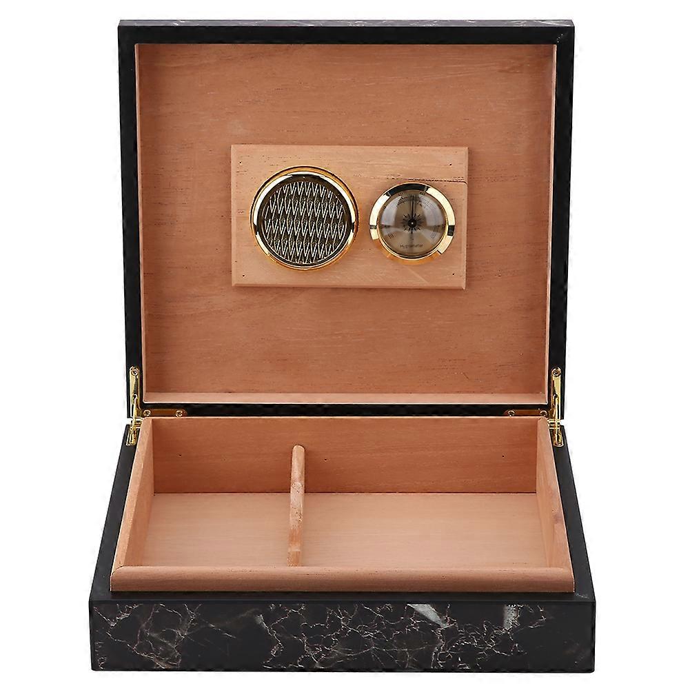 خمر صغير محمول مرطب السيجار مربع خشبية حاوية السجائر حالة التخزين (الرخام)