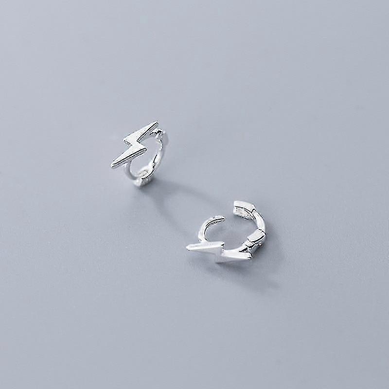 mini small lightning minimalism, sterling silver stud earrings
