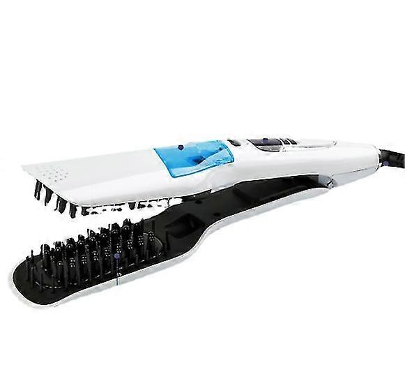 Straightener With Digital Lcd Display Ceramic Evaporator Temperature Adjustment Function And Automatic Steam Stop Function(White)