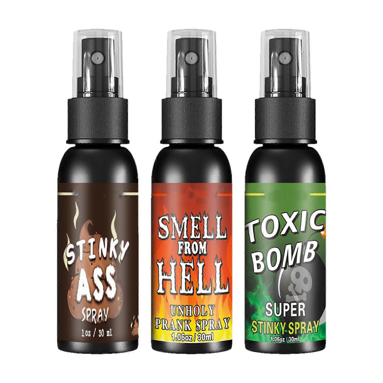 3 Pack Liquid Assfart Spray Extra Strong Smell from Hell for Adults or Children
