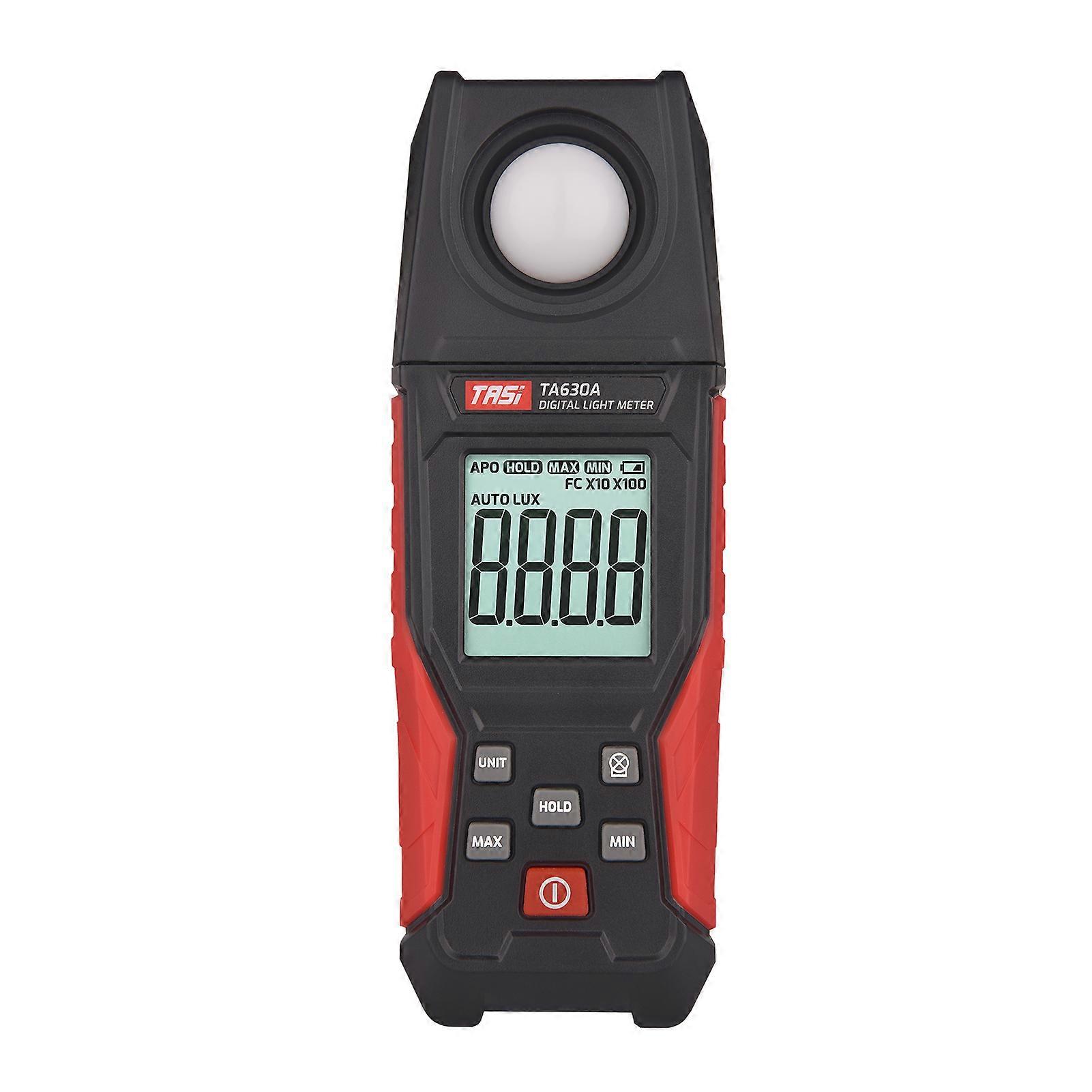 TASI Digital Light Meter Illuminance Lux Meter with Record Function LCD Display 0~200,000 Measurement Range Flexible Sensor Light Tester for Photograp
