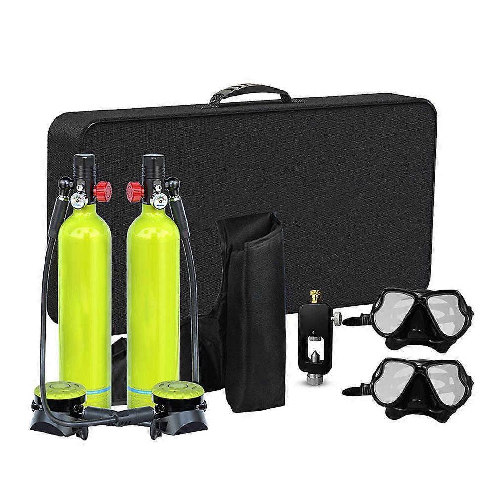Double Oxygen Cylinder Diving Equipment Set Snorkeling Swimming Training Kits