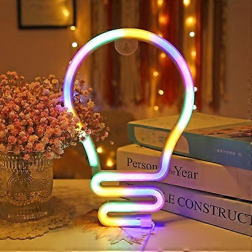 Bulb Neon Light Battery USB Dual-Power LED Decorative Modeling Lamp