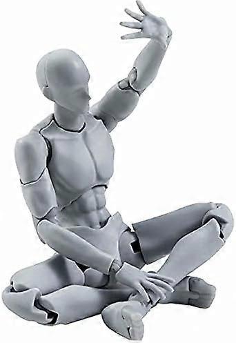 Artists Sketch Movable Limb Action Figure Model with Display Base and Pose Parts, 5.9inch Body Human Mannequin Kitfor Drawing, Sketching, Painting
