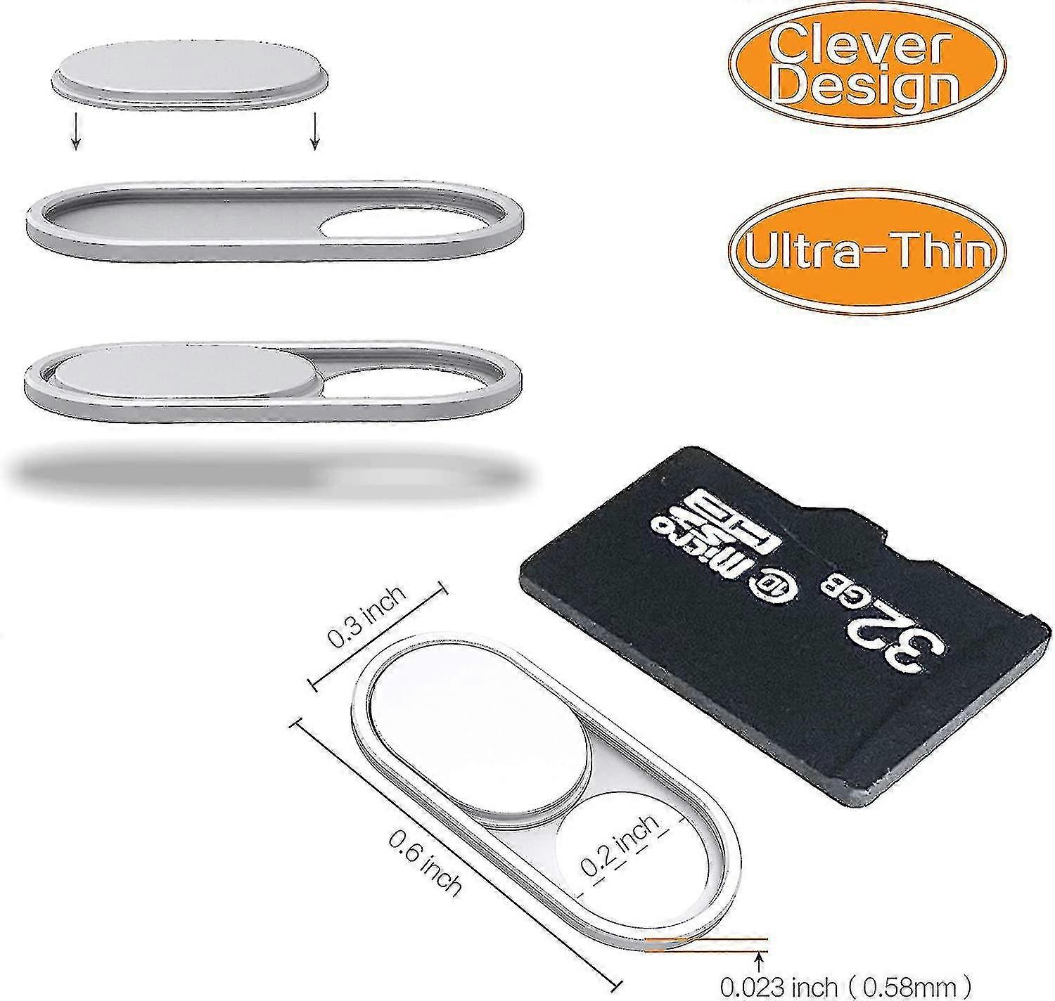 Webcam Cover Slide, Ultra-thin Metal Web Camera Cover