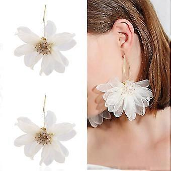 Orecchini A Fiore Grandi Esagerati In Metallo - Pendenti Floreali Unici Per Donna - Stile Boho Vintage