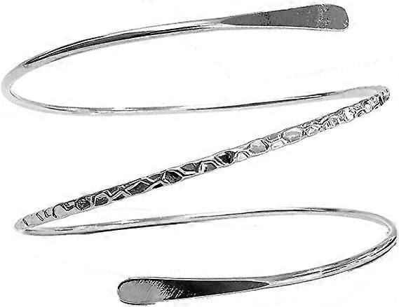 Minimalist Gold Metal Coil Upper Arm Cuff