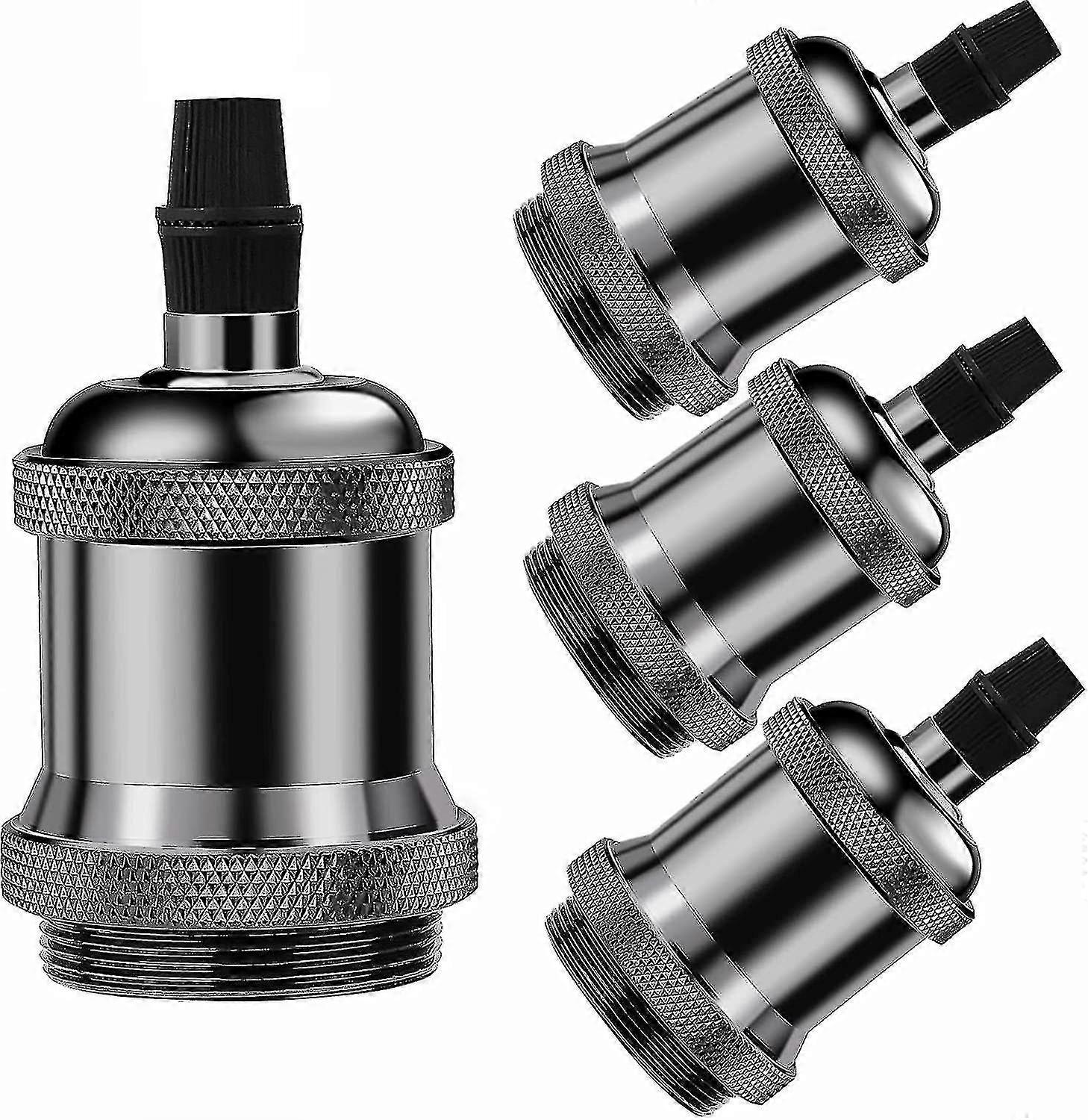 Retro E27 Lampholder, 4-piece Ceramic E27 Lampholder Retro Edison E27 Screw Bracket Bulb Socket For Diy Chandeliers