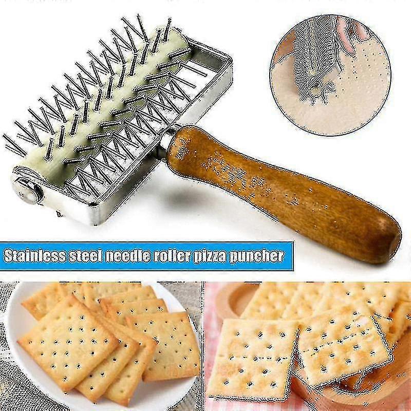 Dough Spike Roller Wheel Bread Pie Pizza Pasta Hole Maker Diy Tool