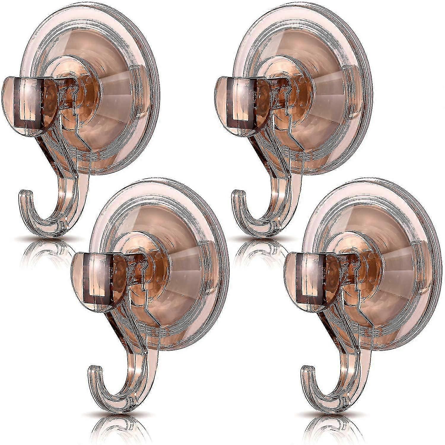 4pcs Clear Reusable Wreath Hanger With Key Lock,shower Hooks