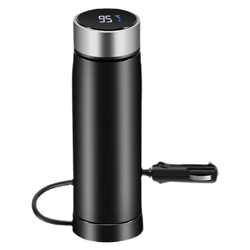 Smart Car Kettle with LED Temperature Display Travel Kettle Heated Mugs Electric Heating Cup for Co