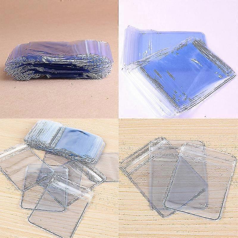 100pcs Clear Pvc Plastic Coin Bag Case Wallets Storage Envelopes PK