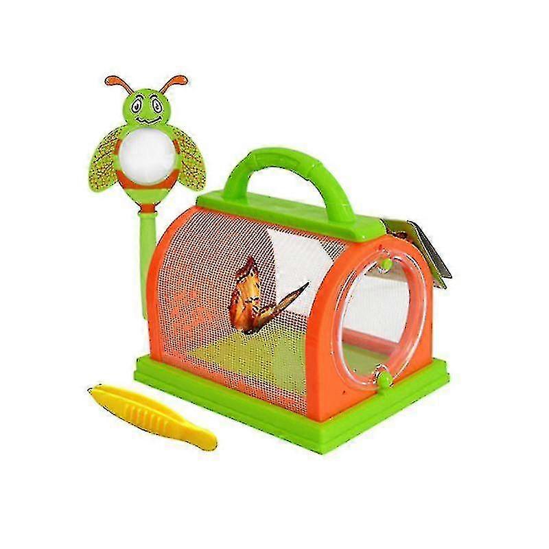 صندوق الحشرات الأطفال مراقبة المحمولة تغذية الحيوانات الأليفة قفص الحشرات البلاستيكية مشاهدة صناديق التجربة